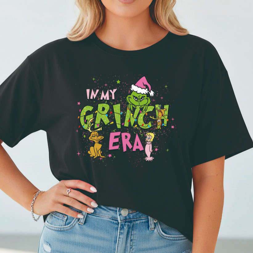 Camiseta Grinch de NATAL Algodão Natalina Noel Merry Christmas Camisa Streetwear Blusa Feminina Tumblr