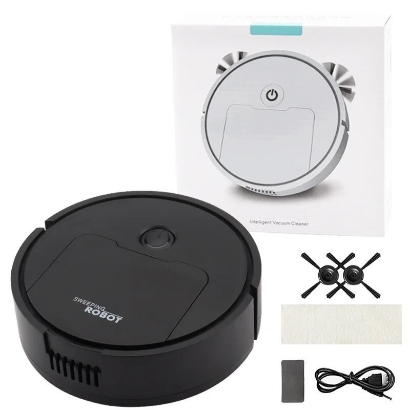 Robô Varredora/Aspirador De Pó 1200PA Automática 3 Em 1 Limpeza Doméstica Robótico Inteligente E Silencioso