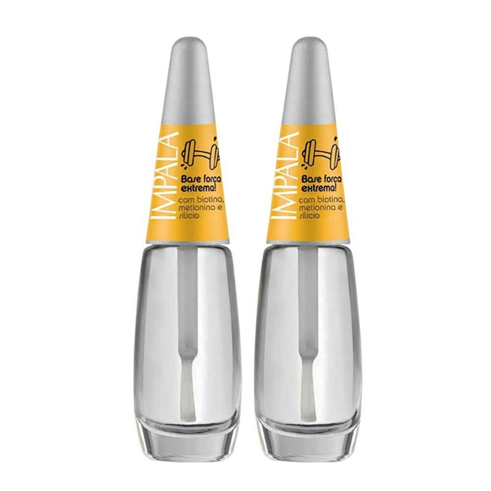 Kit 2 Base para Unha Impala Força Extrema com 7,5ml em Oferta na Shopee