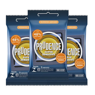 Kit 3 Preservativo Prudence Super Sensitive 3 Unidades em Oferta na Shopee