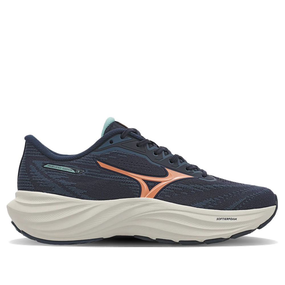 Tênis Feminino Mizuno Goya 3 Softierfoam Marinho/Laranja em Oferta na Shopee