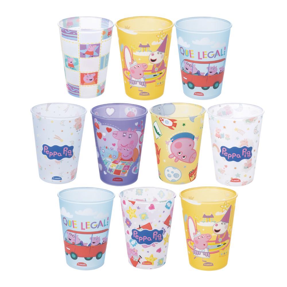 Kit 10 Copos Peppa Páscoa Ovos Caseiros Festa Lembrancinha Brinde Plasútil