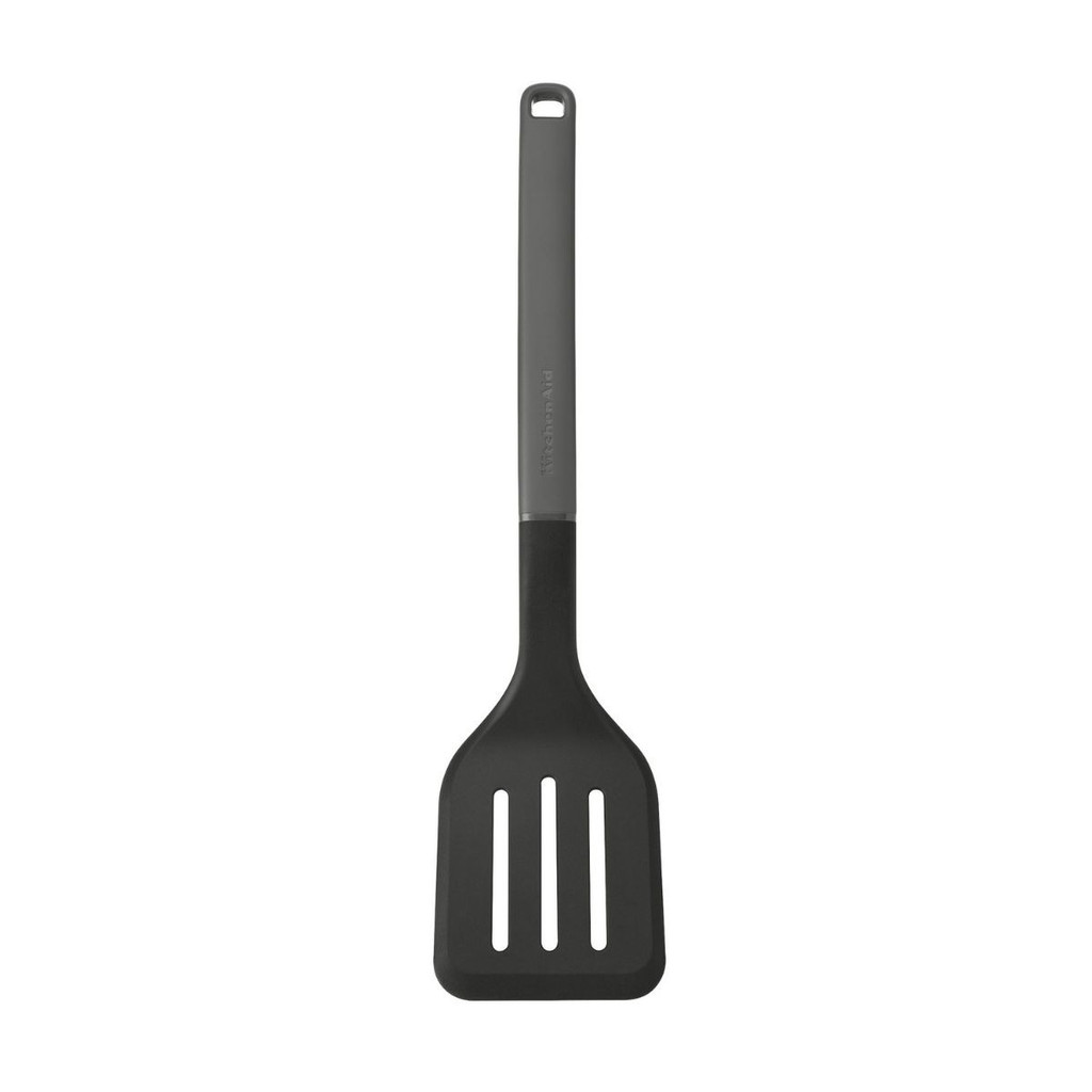 Espátula Perfurada 35cm Cozinha Em Nylon Cinza Carvão KitchenAid