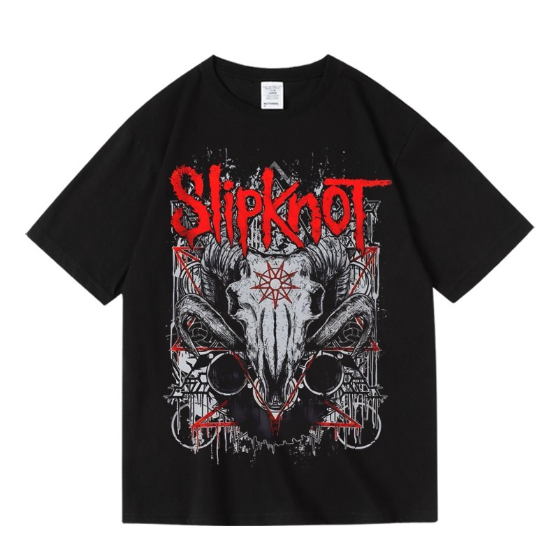 Music Soul Camiseta Unissex Slipknot Metal Pesado Estampada Algodão Confortável Estilosa Divertida Concertos