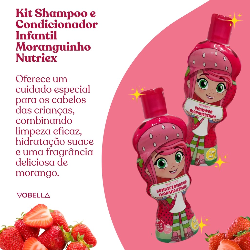 Kit Shampoo E Condicionador Infantil Moranguinho Nutriex · foto 2