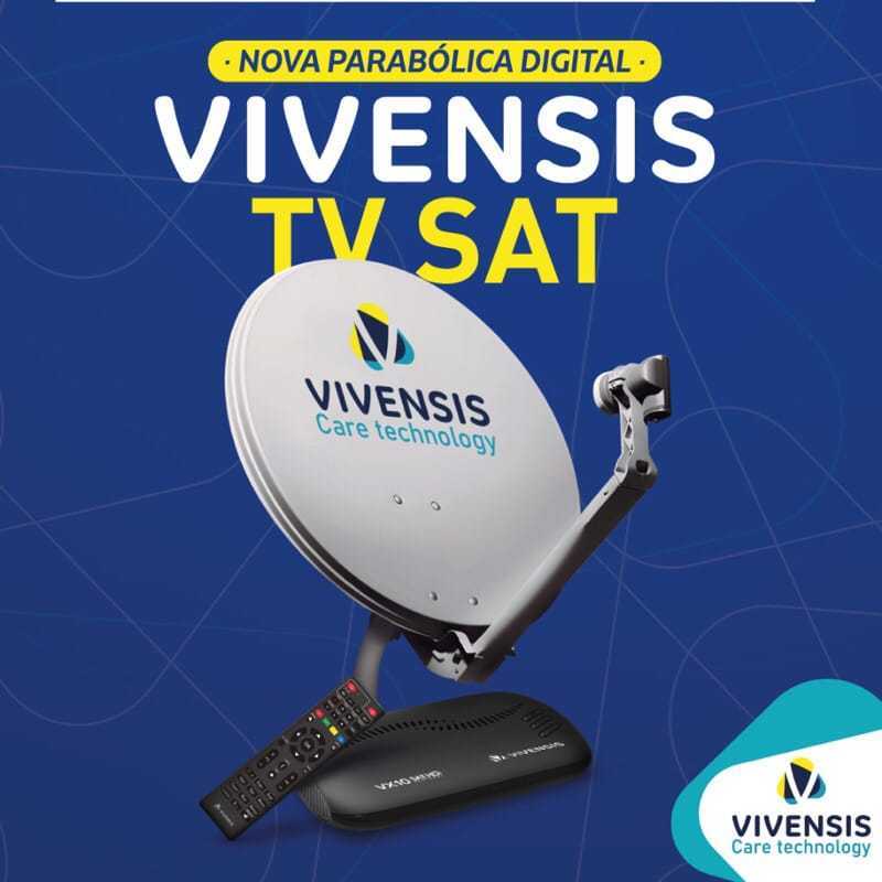Conjunto Parabólica Ku Vivensis + Receptor VX10 + LNB + Cabos