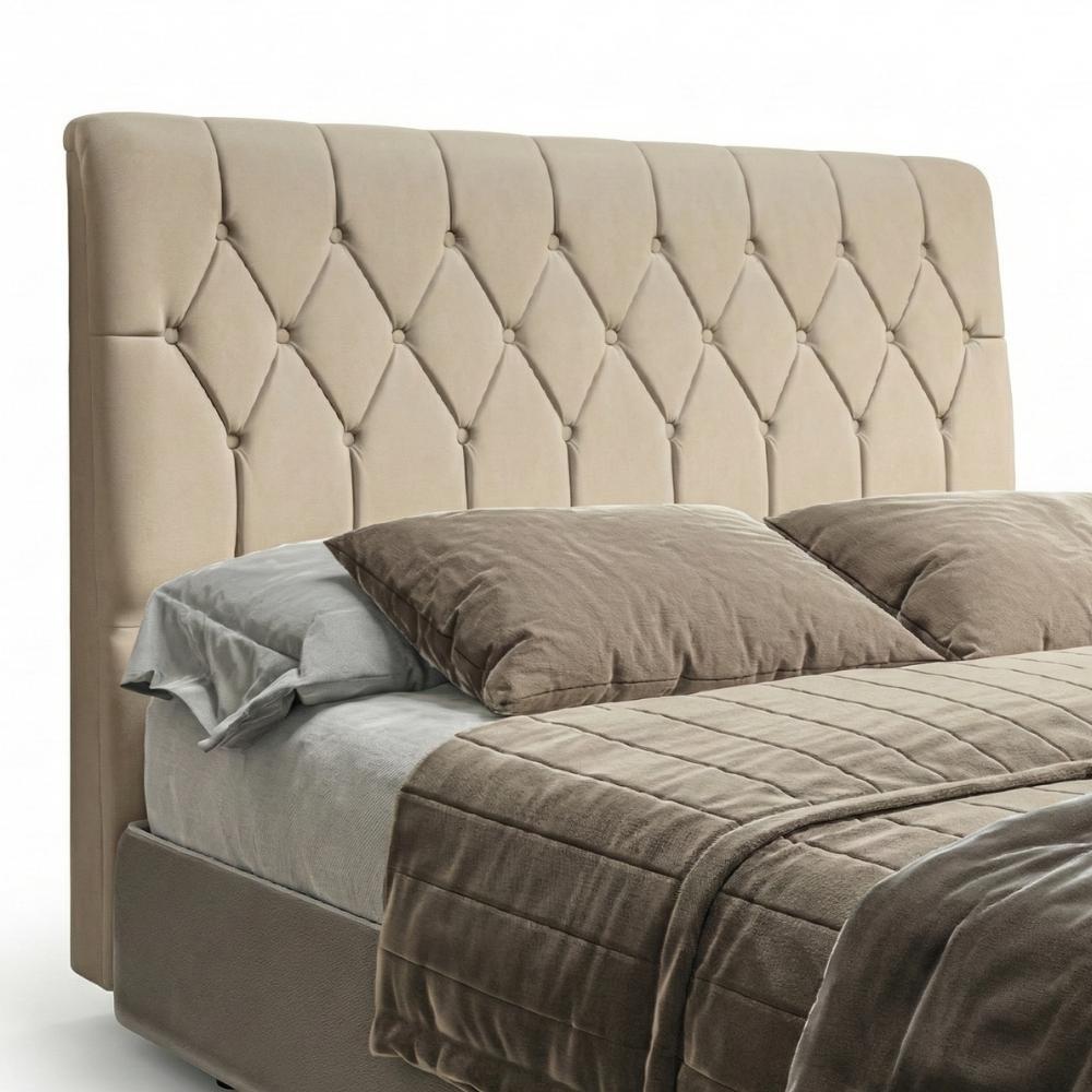 Cabeceira Para Cama Box Queen Istambul Dobuê 1.60m Com Capitonê Bege em Oferta na Shopee