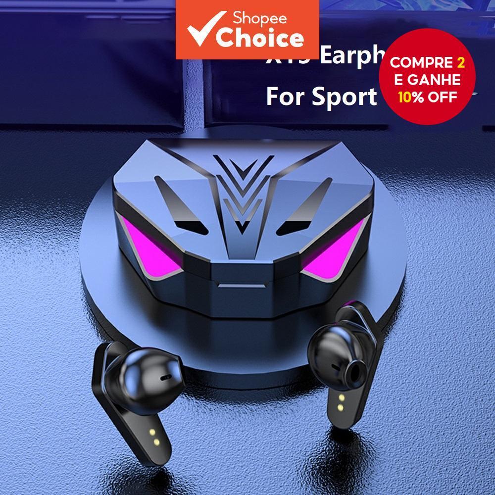Fones De Ouvido Sem Fio Bluetooth 5.3 Para Jogos De Baixa Latência Portáteis Com Redução De Ruído X15 em Oferta na Shopee