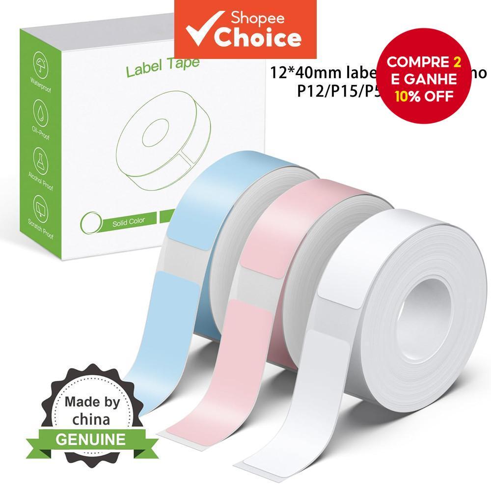 Rolo de etiqueta térmica 12x40 14x30 Fita de impressora térmica papel de etiqueta transparente para