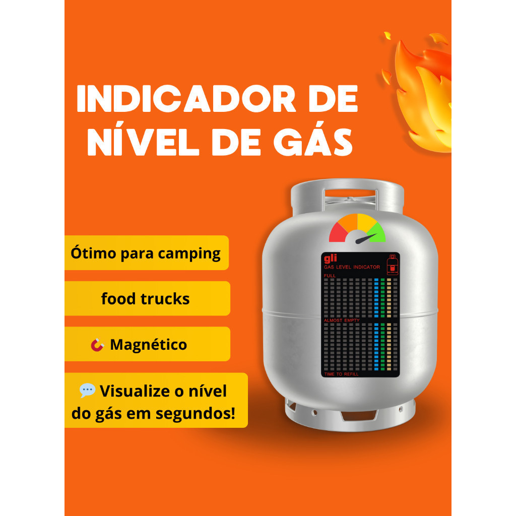 ! Medidor Magnético de Nível de Gás Saiba Quando Seu Gás Estiver Acabando Pagando o Menor Preço