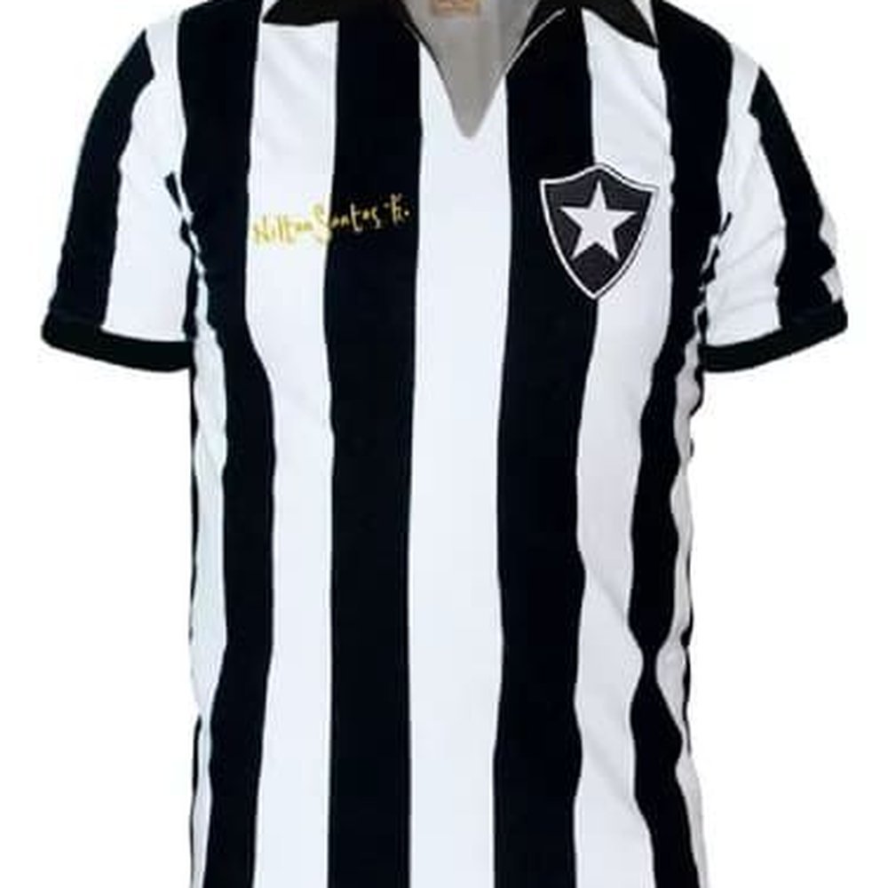 Camiseta Camisa Nilton Santos Botafogo Autografada Bordado