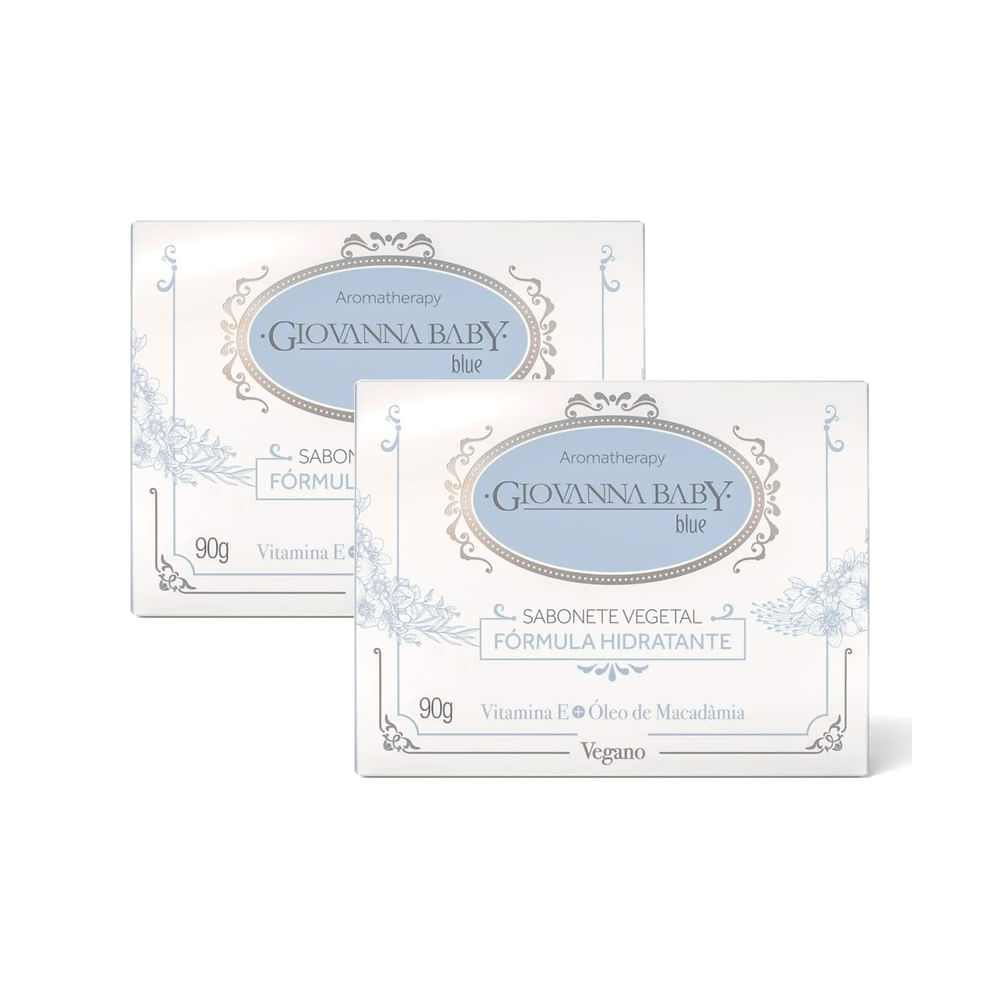 Kit 2 Sabonete em Barra Vegetal Giovanna Baby Blue 90g