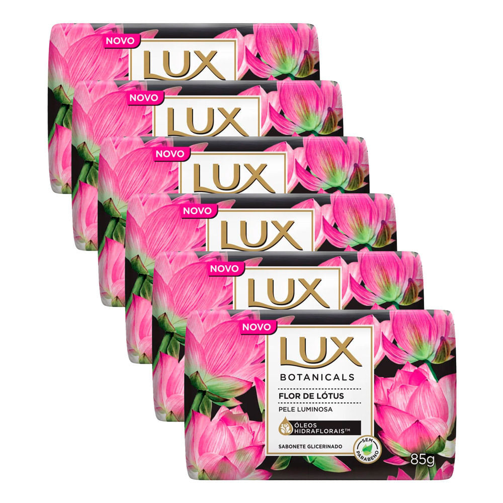 Kit 6 Sabonete em Barra Lux Botanicals Flor de Lótus 85g em Oferta na Shopee