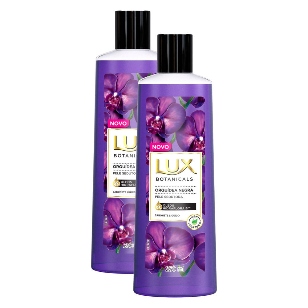 Kit 2 Sabonete Líquido Lux Botanicals Orquídea Negra 250ml em Oferta na Shopee
