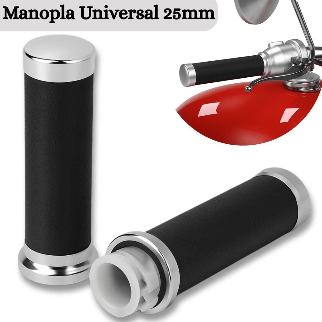 Par de Manopla Esportiva Moto Universal Com Roldana Ponteira Cromada Confort em Oferta na Shopee