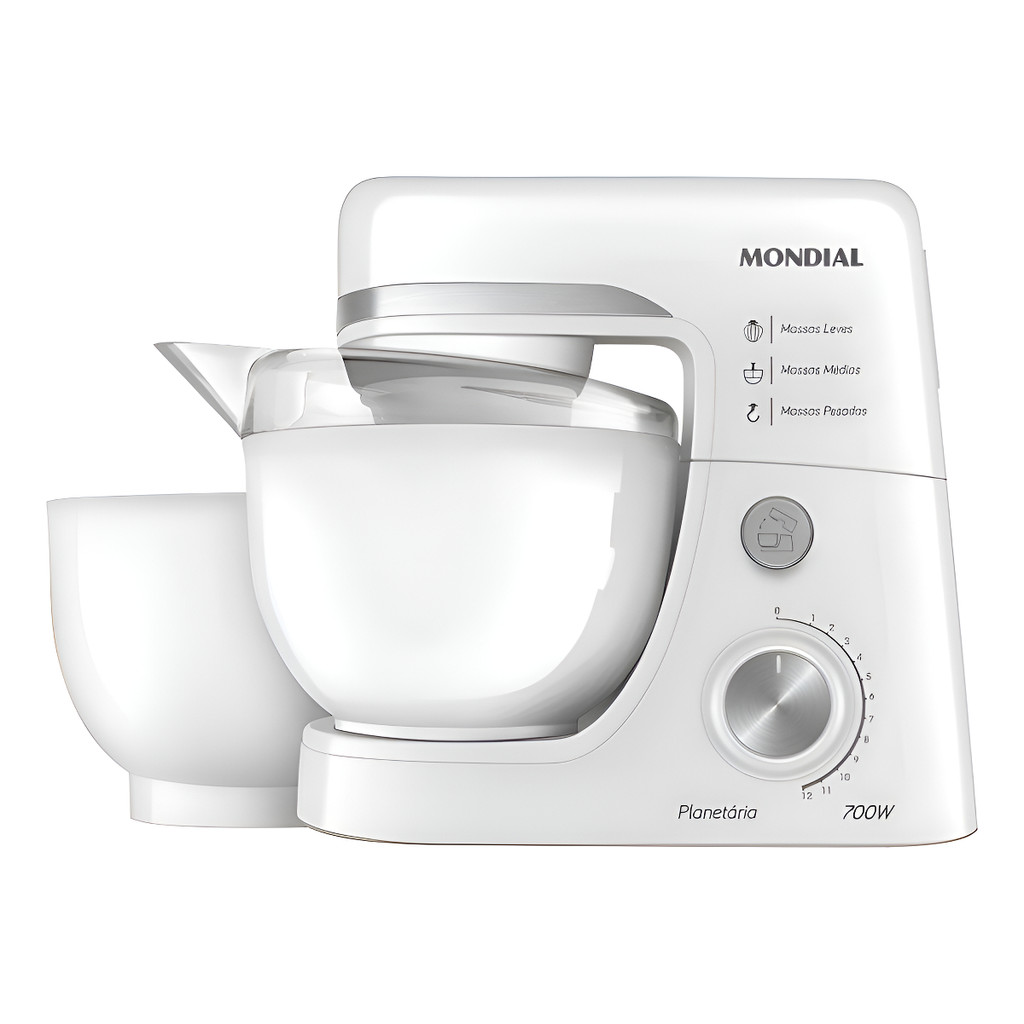 Batedeira Planetária Mondial Bp-03w-2b 12 Velocidades 700w - Branco em Oferta na Shopee