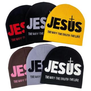 Gorro de malha JESUS Jacquard para outono e inverno, ideal para atividades ao ar livre e ciclismo, gorro moderno e quent