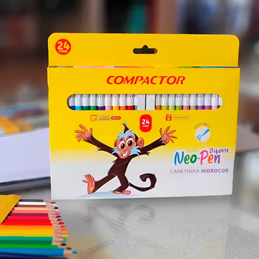 CANETA HIDROG. 24 CORES NEO PEN GIG em Oferta na Shopee