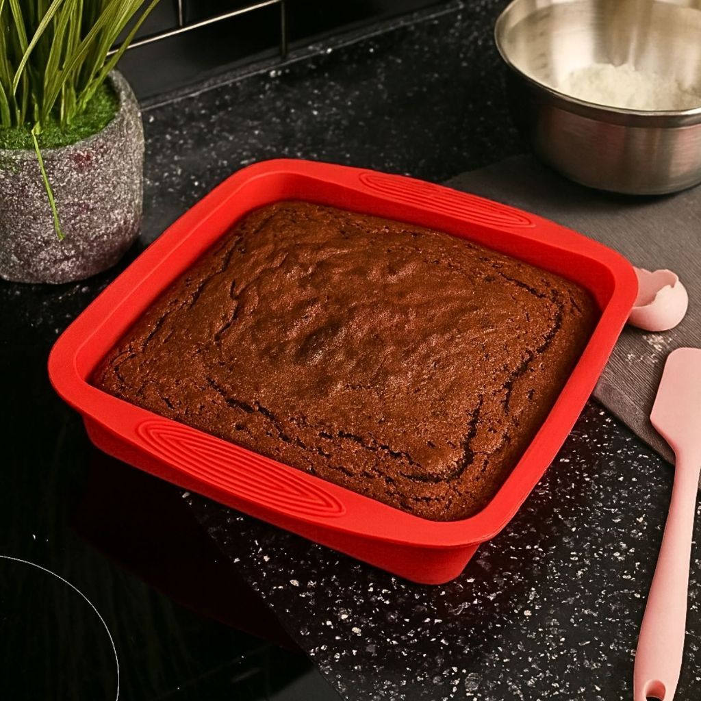Forma Para Brownie Bolo Quadrada 24cm Em Silicone Antiaderente — imagem 2 de 2
