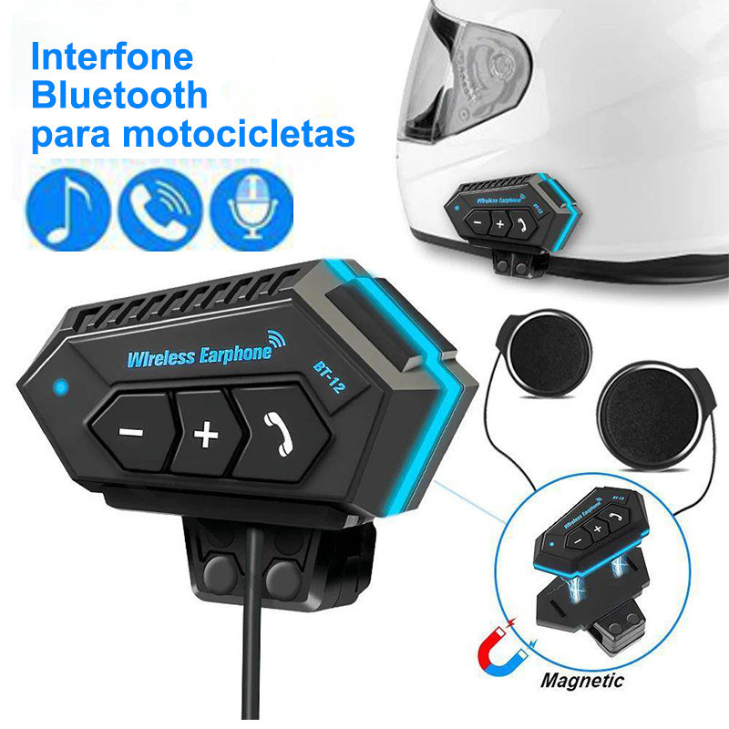 Fone Bluetooth para Capacete de Moto Hard Mic Android iOS WIRELESS EARPHONE