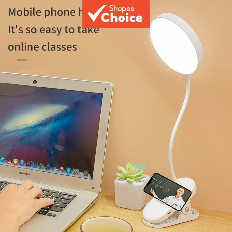 Nova Lâmpada de Mesa LED USB Recarregável Luz Noturna com Braço Articulado, Lampada de Estudo com Toque, 3 Modos de