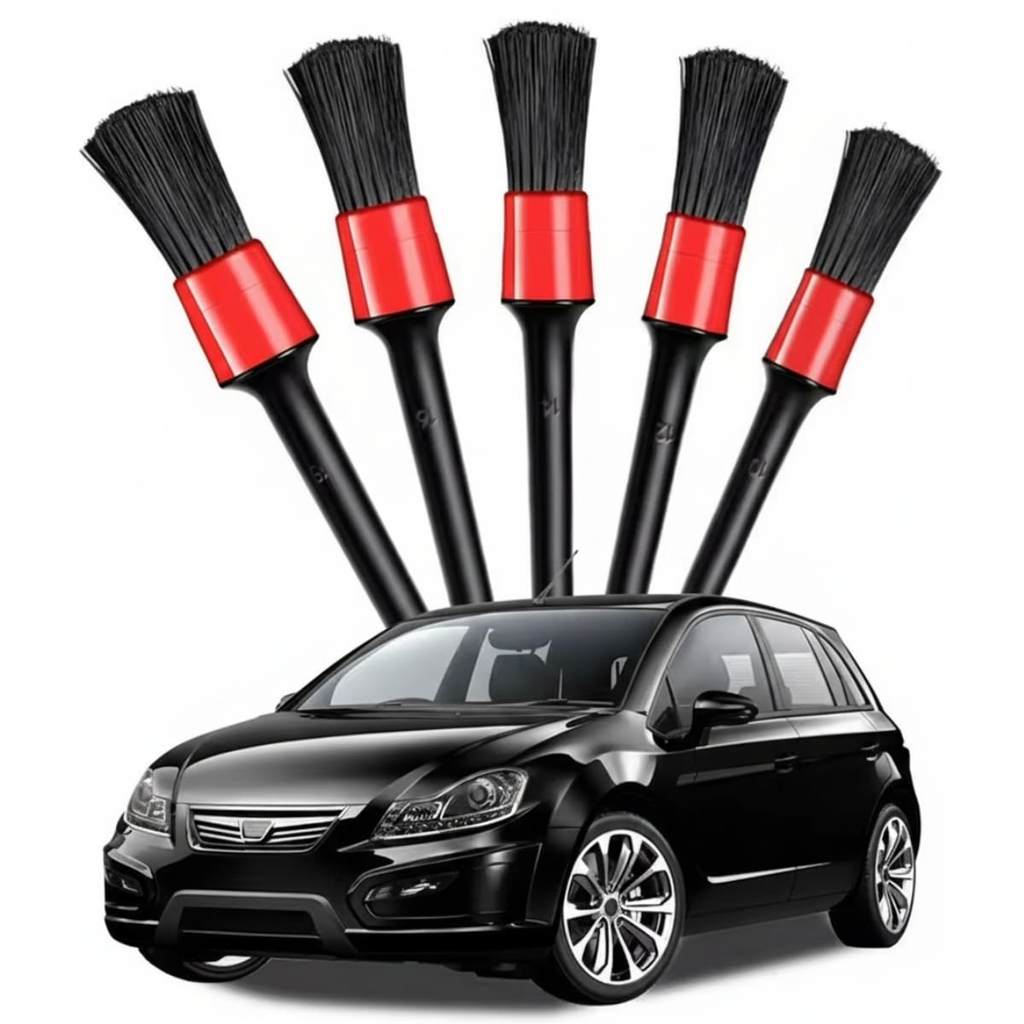 Pincel Para Limpeza Automotiva Detalhamento kit Com 5 Peças em Oferta na Shopee