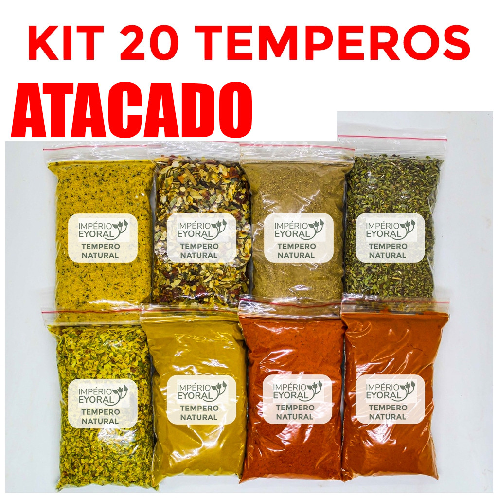 Kit 1 caixa de temperos ATACADO- com 20 unidades de Temperos e Condimentos para Cozinha mais vendido em Oferta na Shopee