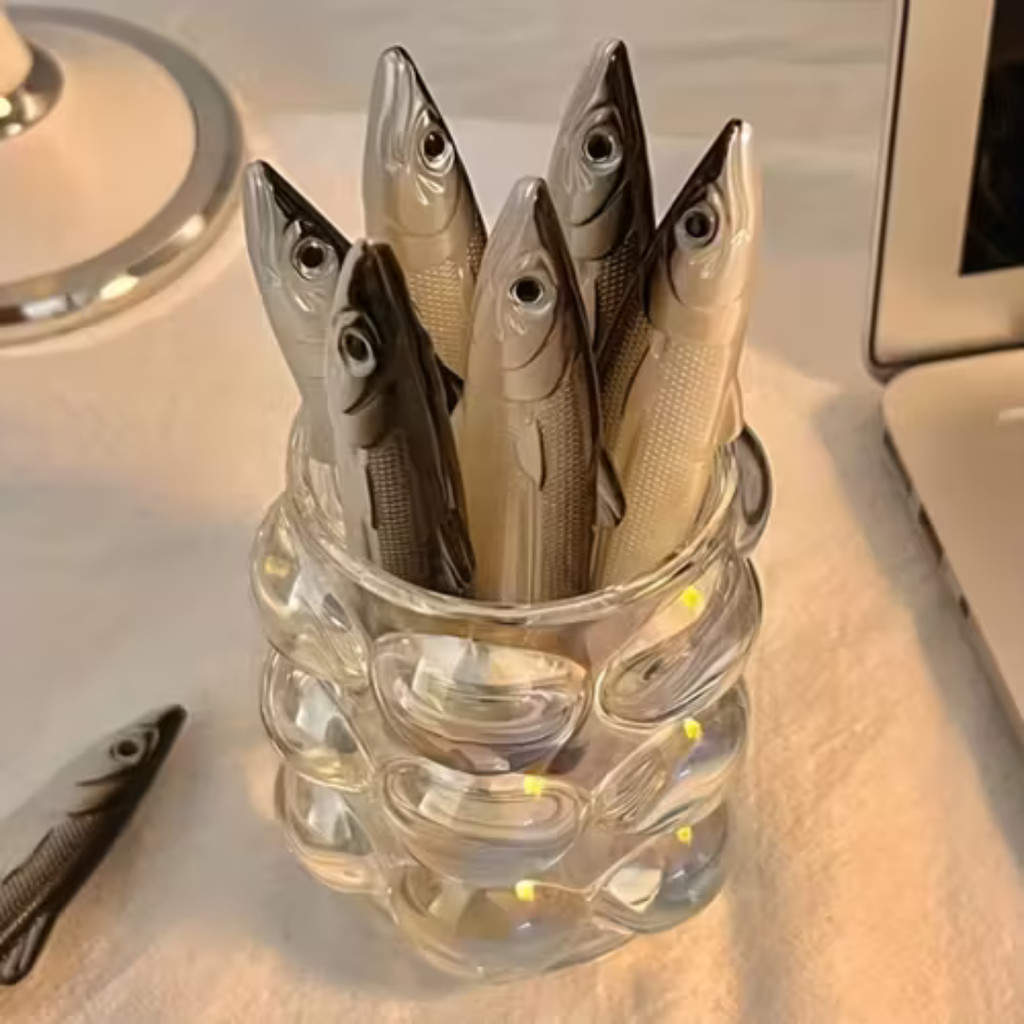 Caneta Esferográfica em Formato de Peixe – Fofa e Estilosa Tinta Preta