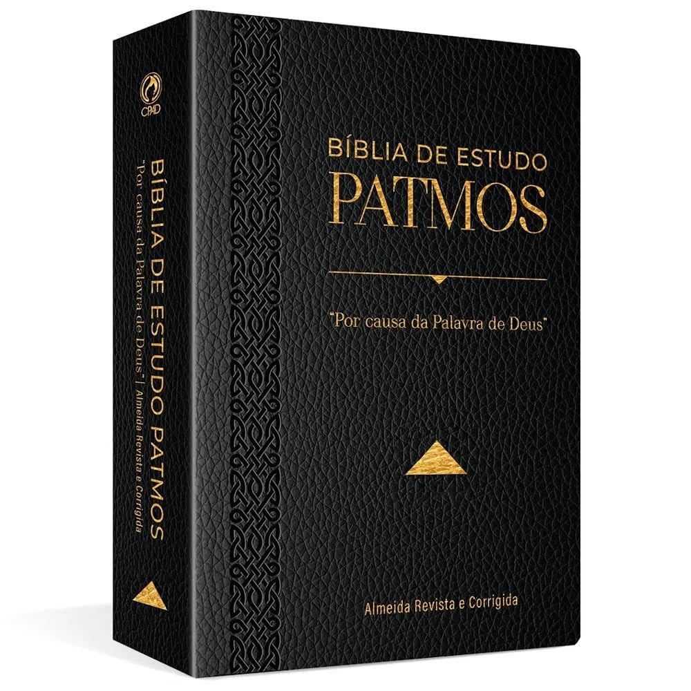 Bíblia de Estudo Patmos | ARC | Luxo Preta