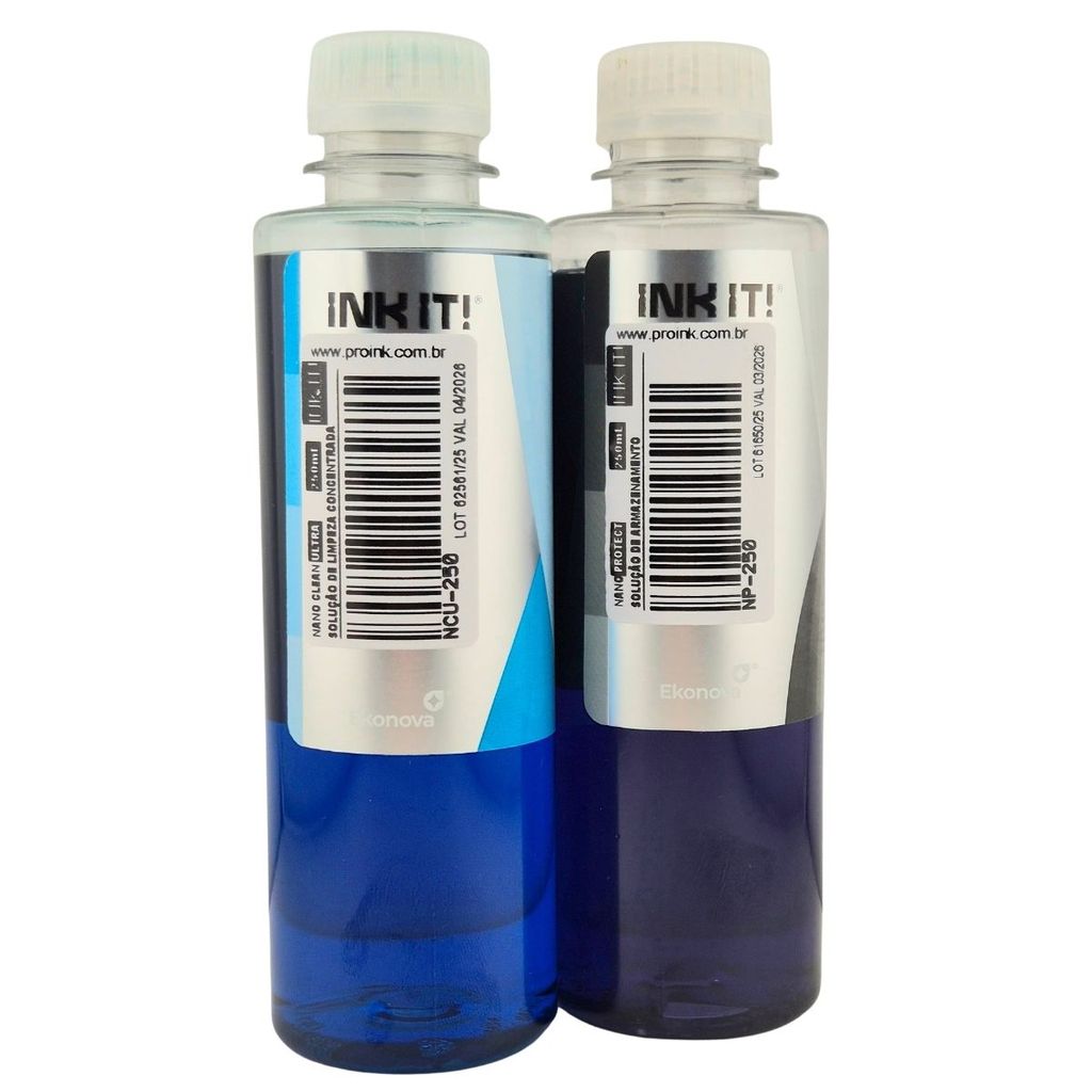 Kit Solução De Limpeza E Armazenamento Ink It! 250ml Para Assistências Técnicas E Manutenções