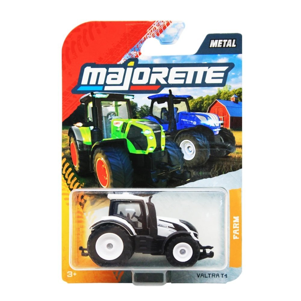 Miniatura Trator Valtra T4 - Farm - Branco - 1:60 - 1:64 - Majorette