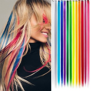 Trava De Cabelo Sintético Coloridas 50 CM Perucas Mecha Corda aplique de cabelo