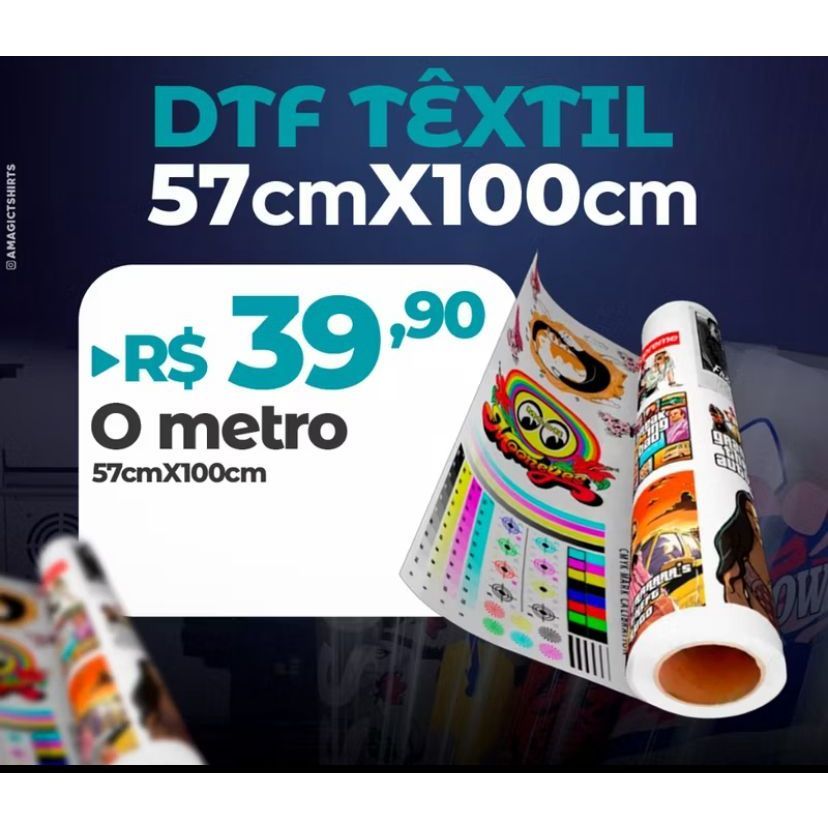 DTF Têxtil direct to Film 57cmx100 impressão de alta qualidade 13200 Para estamparia Blusas. camiseta envio rapido