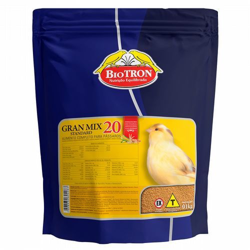 Ração Extrusada para Pássaros - Gran Mix 20 - Biotron - 1 kg