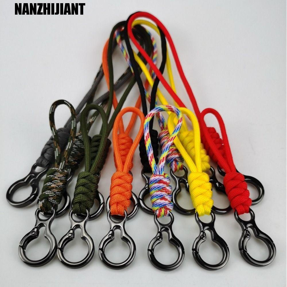 Chaveiro De Corda De Guarda-Chuva NANZHIJIANT , Paracord Com Alça De Pulseira Anti-Perda Tecido Trançado Cordão
