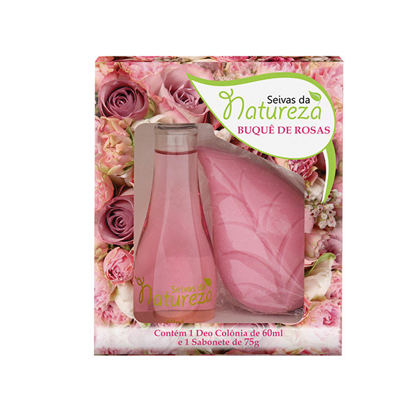 Kit Deo Colonia Bouquet de Rosas 60ml e Sabonete 75g Aromatica