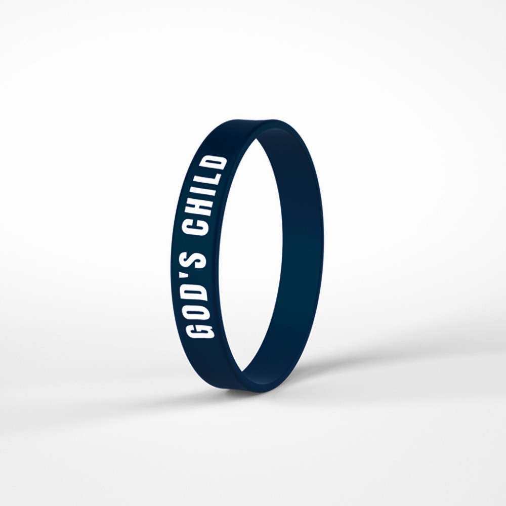 Pulseira De Silicone Azul Petróleo | God S Child em Oferta na Shopee