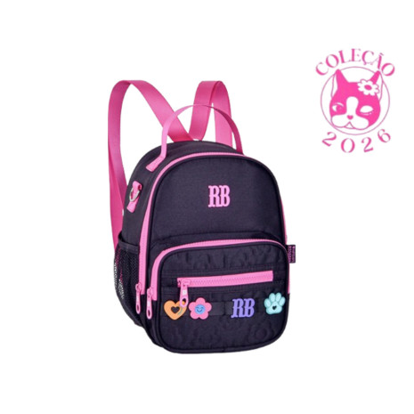 Lancheira Térmica 2 em 1 Rebecca Bonbon Flower Power- Clio Style Cor:Preto em Oferta na Shopee