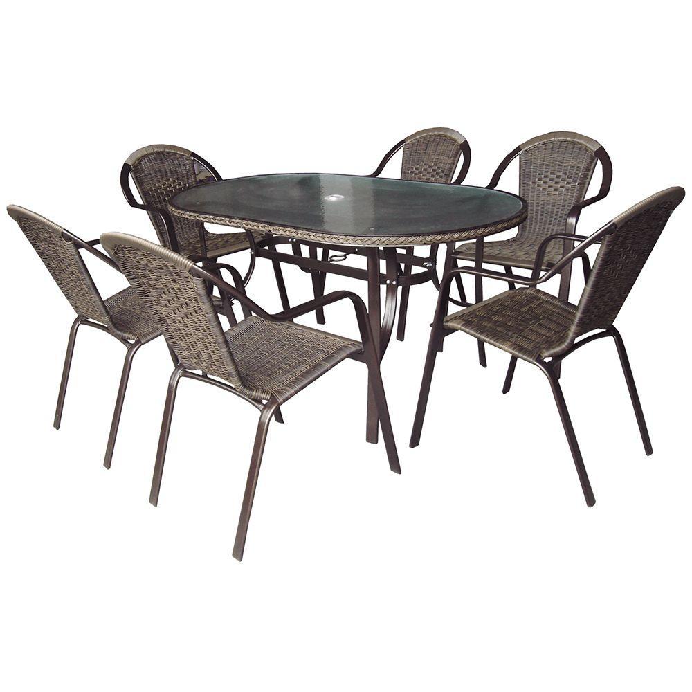 Conjunto de Jardim Mor Kalahari, 1 Mesa com 6 Cadeiras - 9143 em Oferta na Shopee