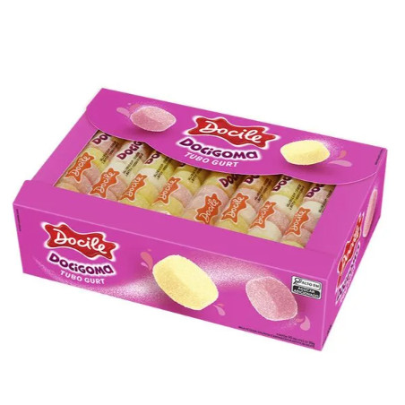 Bala de Goma Docigoma Tubo Iogurte Com 30 Unidades De 30g Docile