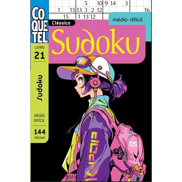 Livro Coquetel Sudoku 21 | Níveis médio e difícil