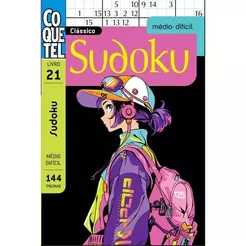 Livro Coquetel Sudoku 21 | Níveis médio e difícil