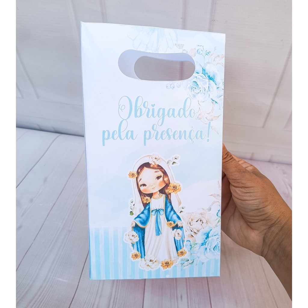 Sacolinhas NOSSA SENHORA DAS GRAÇAS - Sacola para lembrancinha de aniversário infantil - Pegue e Monte