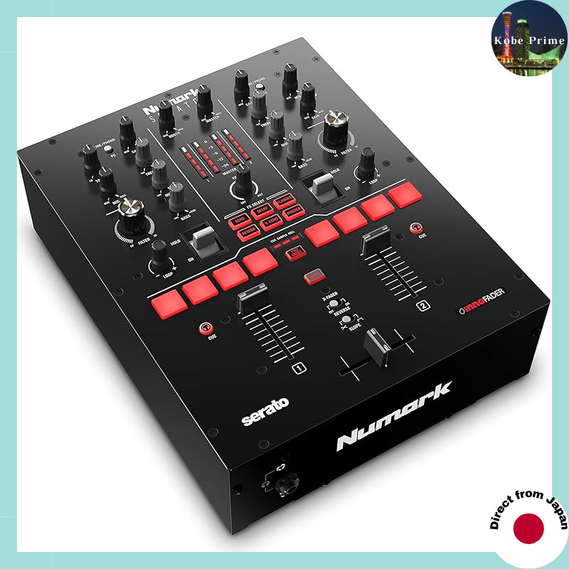 Numark DJ Mixer Scratch Style, 2-Channel, includes Serato DJ Pro and DVS license, equipped with Innofader crossfader, 6 direct access effects, 24-bit sound quality, Numark Scratch.