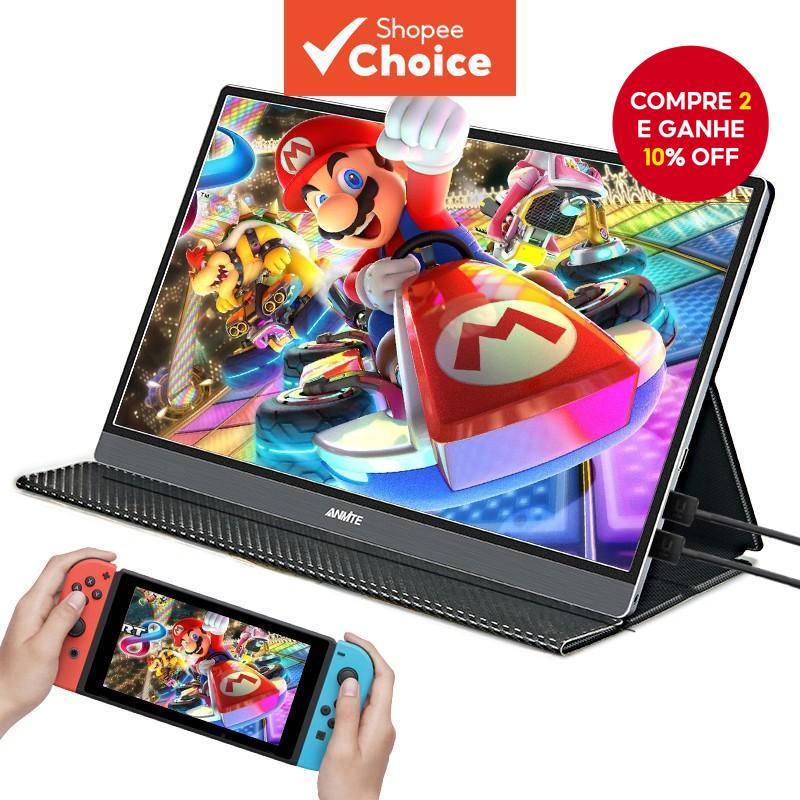 Monitor Portátil Laptop Anmite 11.6/13.3/14/15.6/18.5 4K Ips Fhd Monitor LED Touch Portátil Display USB Tipo-C — R$ 533,84 em Shopee