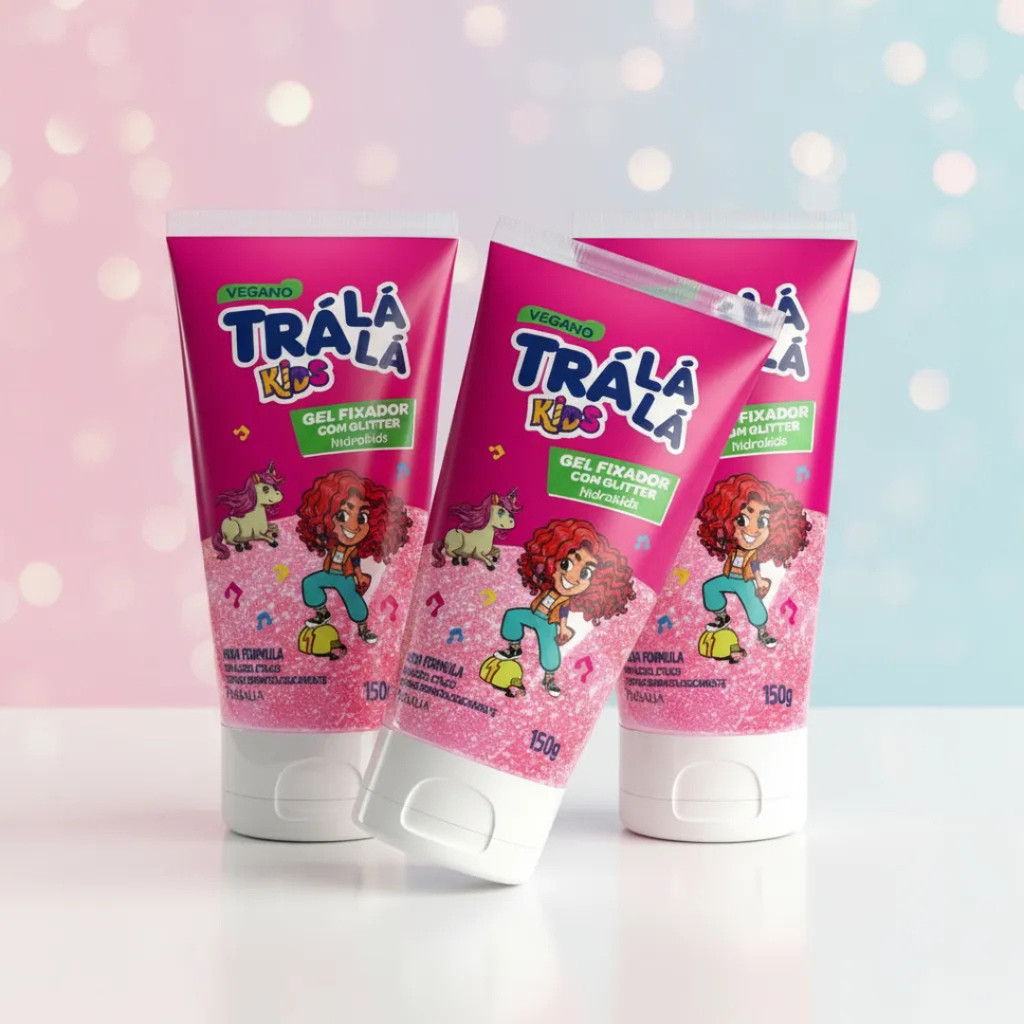 Gel Com Glitter Fixador Trá Lá Lá Kids 150g