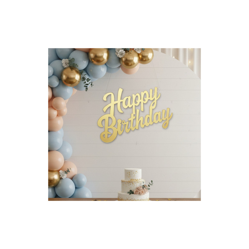 Palavra Decorativa em Acrílico para Painel de Aniversário Happy Birthday Decoração