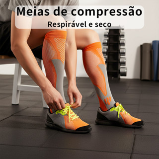 Polainas de Compressão Profissionais Meias Esportivas Antifricção Respiráveis com Absorção de Suor Alta Eficiente em Oferta na Shopee