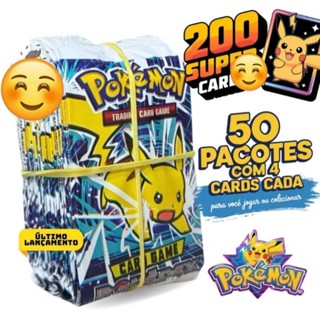 Kit até 400 Cartas Pokémon Pikachu – 100 Envelopes de Cartinhas Pokémon Cards Colecionáveis Infantil em Oferta na Shopee