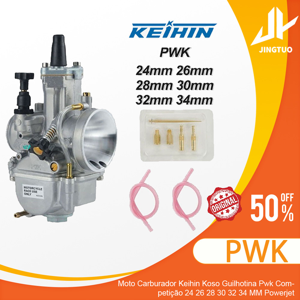 Moto Carburador Keihin Koso Guilhotina Competição pwk 24 26 28 30 32 34 MM Powerjet